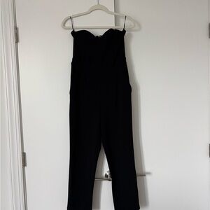Express Black Strapless Jumpsuit